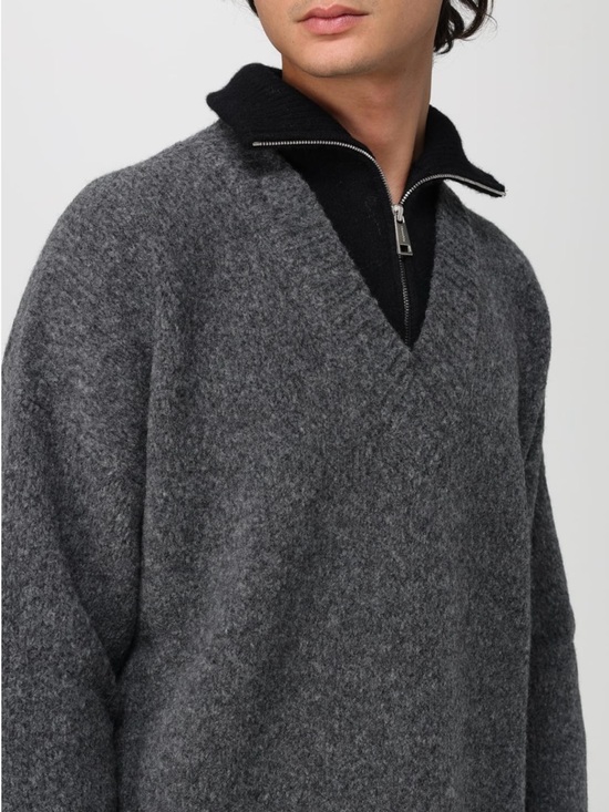 Nanushka Sweaters - Nanushka Women’s Sz XS Gray Contrast Brushed Merino Wool Pullover Sweater